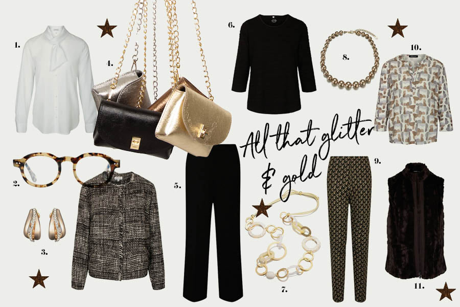 Shop the look "All that glitter and gold' in senioremode voor moderne oudere vrouwen