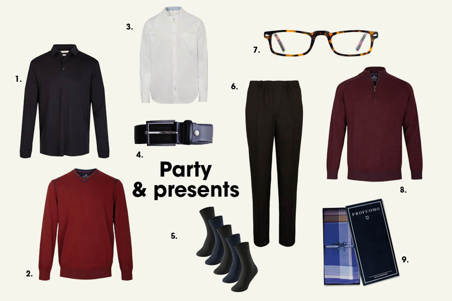 Bekijk het heren lookbook Party & Presents voor Kerstoutfits 