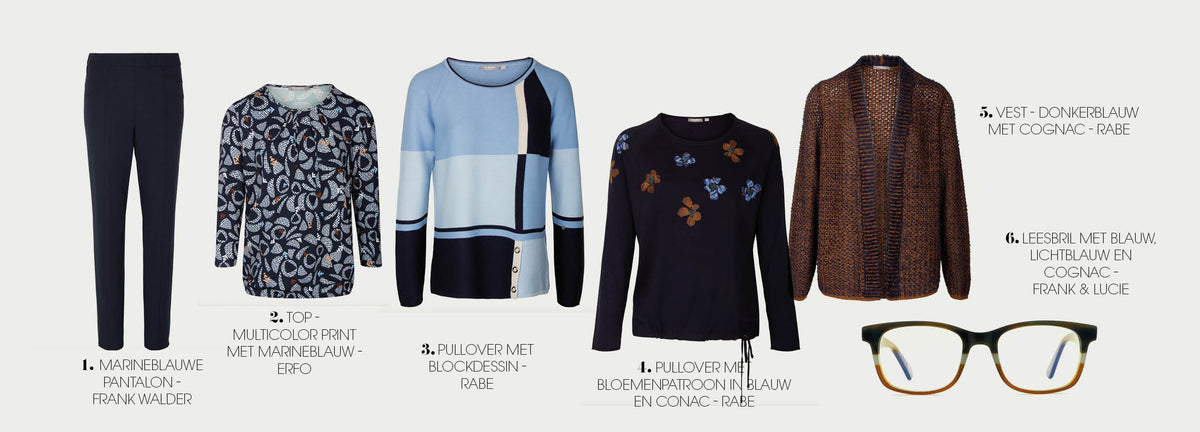 Shop the look BROWN AND BLUE met combinaties van Frank Walder, Erfo en Rabe