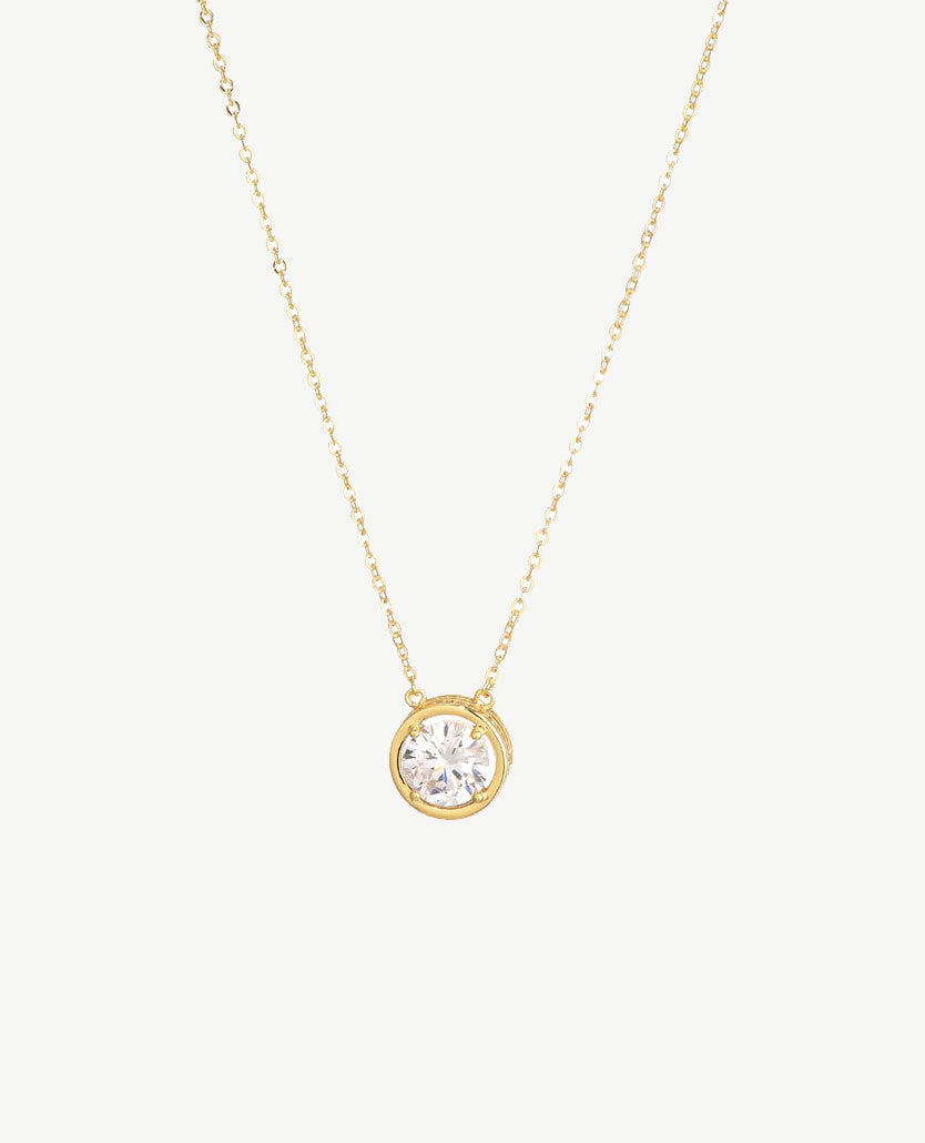 Korte ketting - Zirconia - Goudkleurig