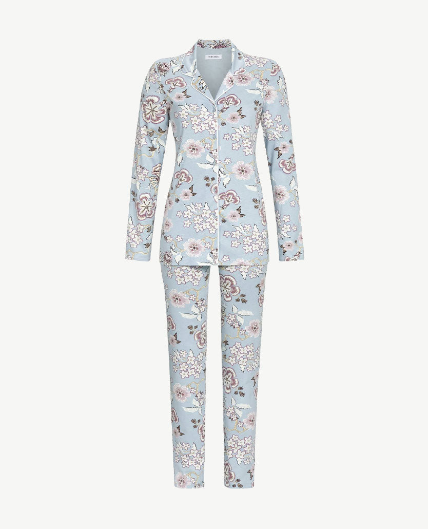 Ringella - Pyjama-lounge - doorknoop - Pastelen in blue, rose en off-white