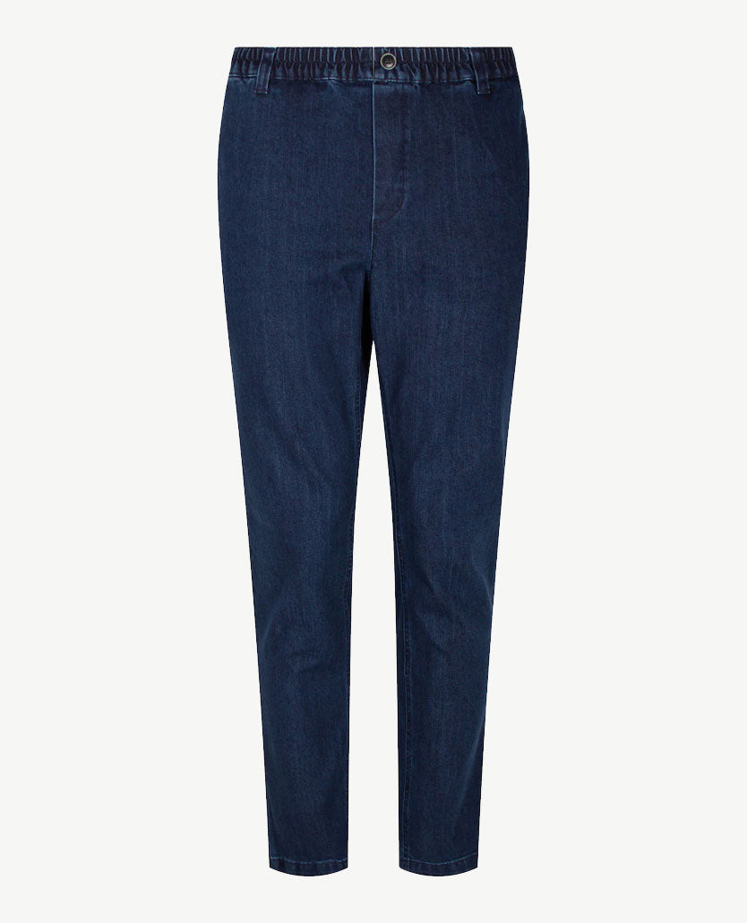 D.Y.P. - Alex - Elastische band - Aansluitende jeans - Dark blue zelfde kleur stiksel