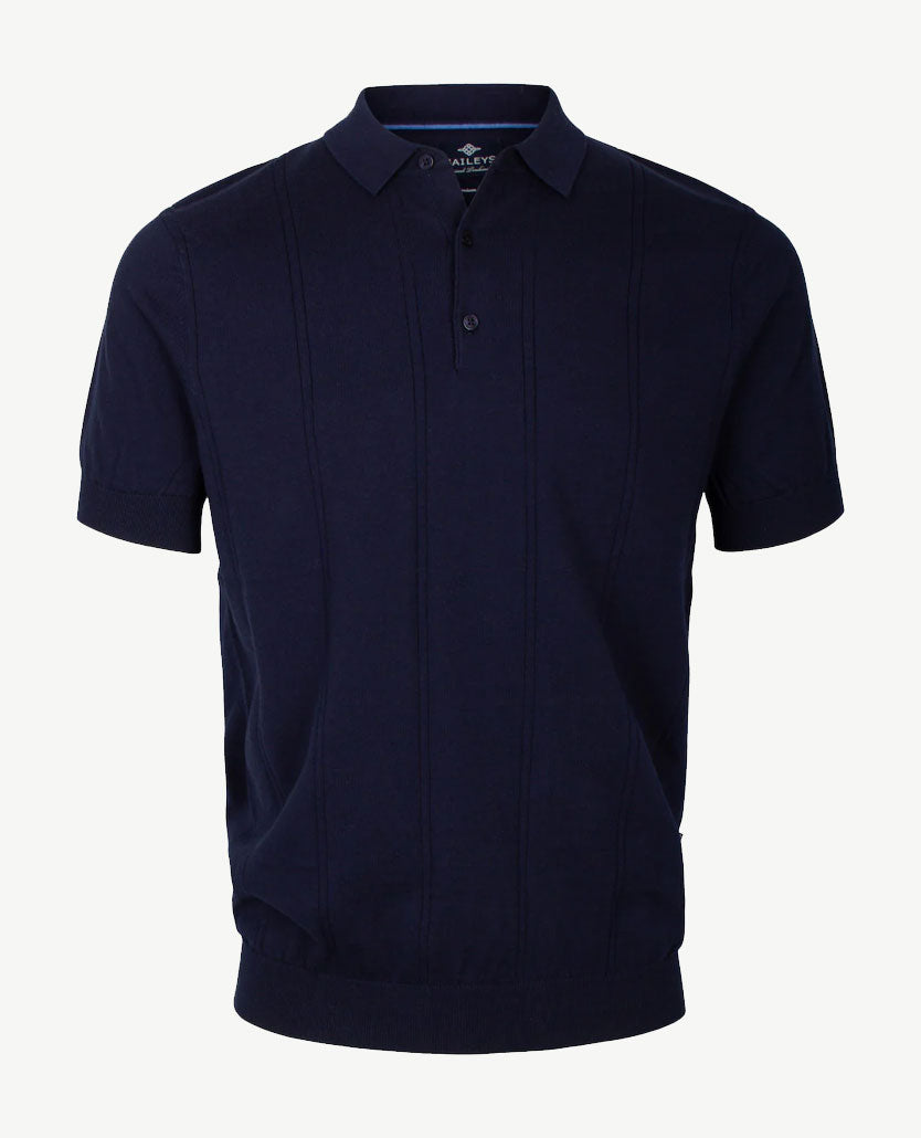 Baileys - Polo - Gebreid - Marineblauw