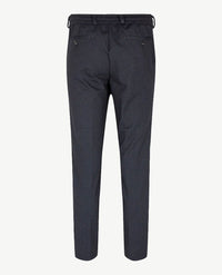Brax Eurex - Broek met elastiek rondom - Theo - Ruitje marineblauw