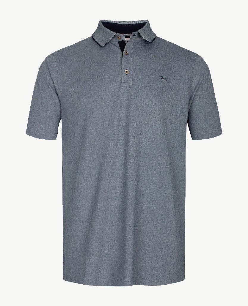 Brax - Polo Petter - Jersey - marine/wit pinpoint