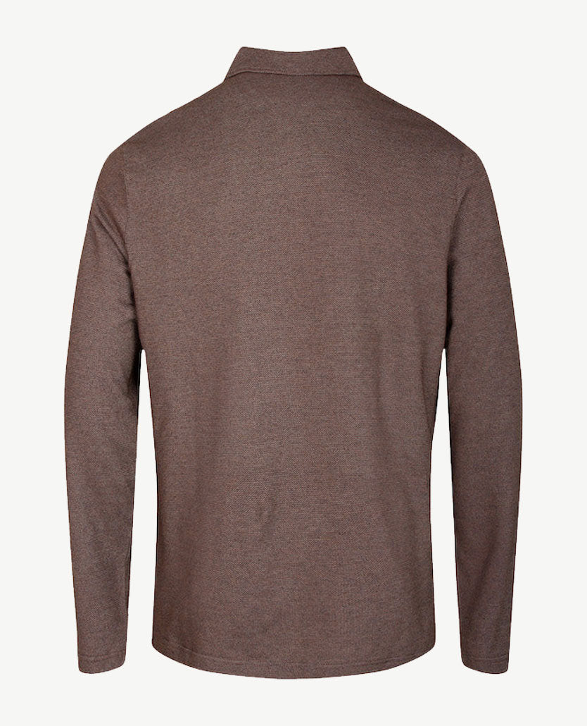 Brax - Polo Prescott -Jersey - Werkje boomschors en wit