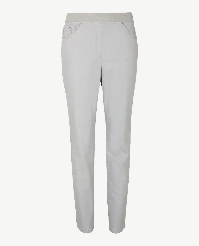 Brax Raphaela - Lavina - Elastiek rondom - Jeans - Normale Lengte - Licht grijs