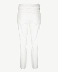 Brax Raphaela - Lavina Fringe - Elastiek rondom - jeans - 6/8 lengte - wit