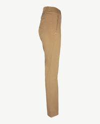 Brax Raphaela - Lavina Zip - Elastiek rondom - katoen - Korte lengte - Donker beige