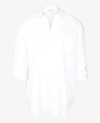 Erfo - Blouse oversized - Poplin - wit