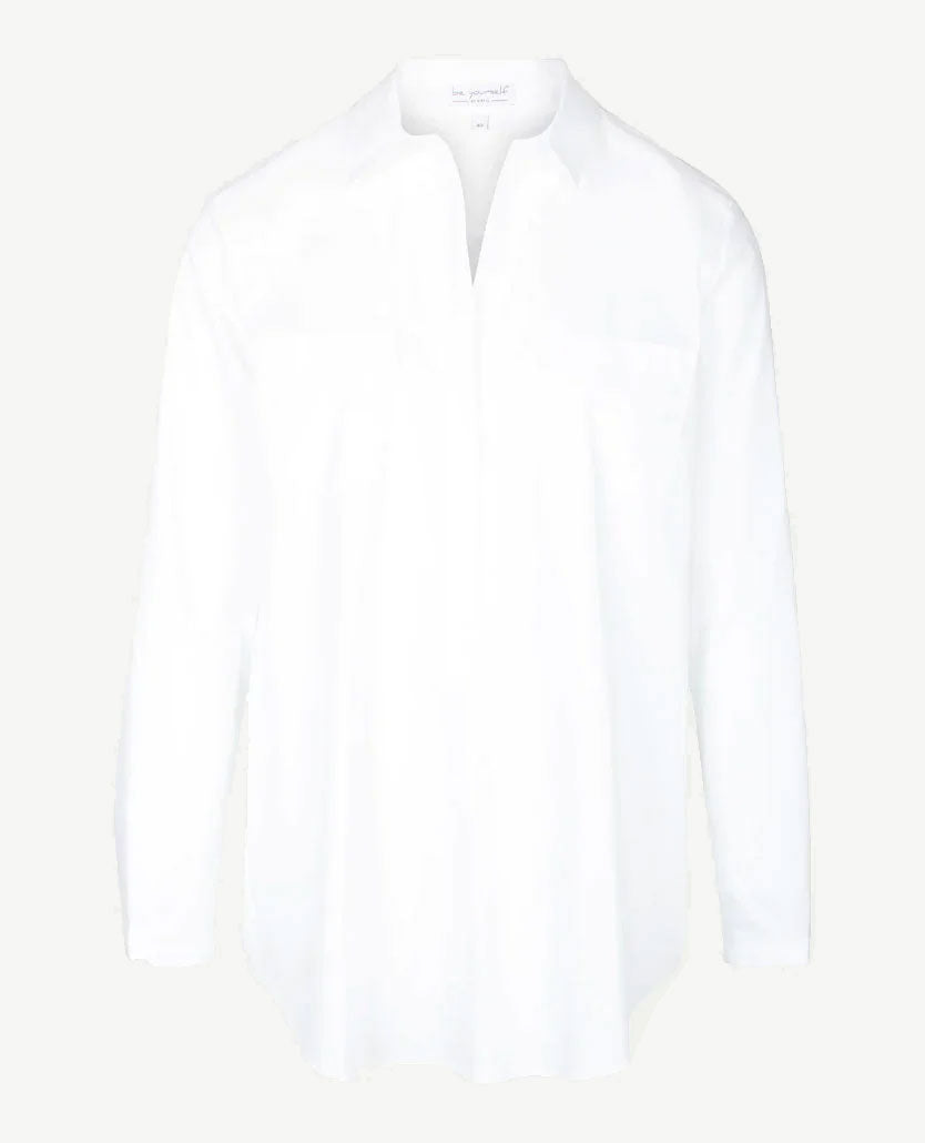 Erfo - Blouse oversized - Poplin - wit