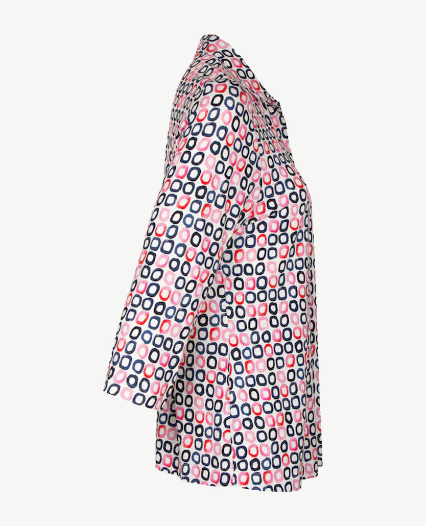 Erfo - Blouse - Jersey - Dessin pink, marine, roze en wit