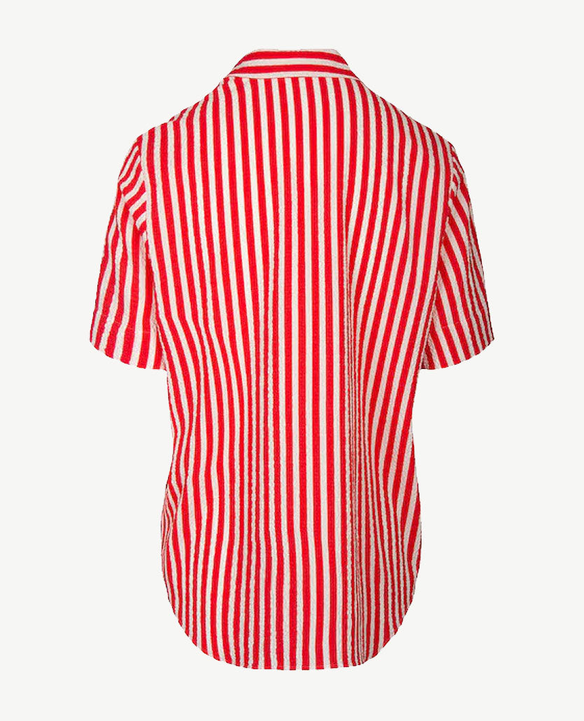 Erfo - Blouse - Streep rood-wit