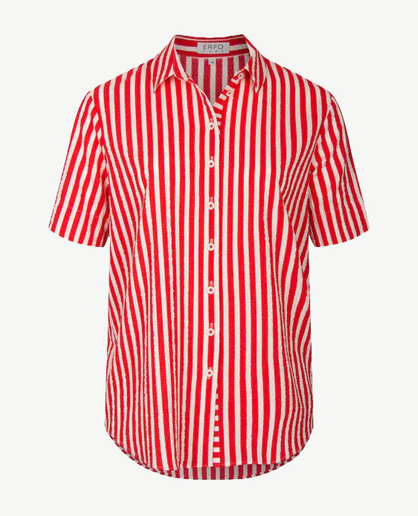 Erfo - Blouse - Streep rood-wit