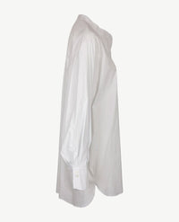 Erfo - Blouse oversized -  Opstaand boordje - Poplin - wit