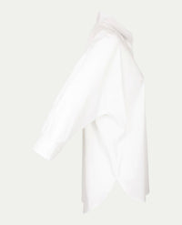 Erfo - Blouse oversized - Poplin - wit 3/4 raglanmouw
