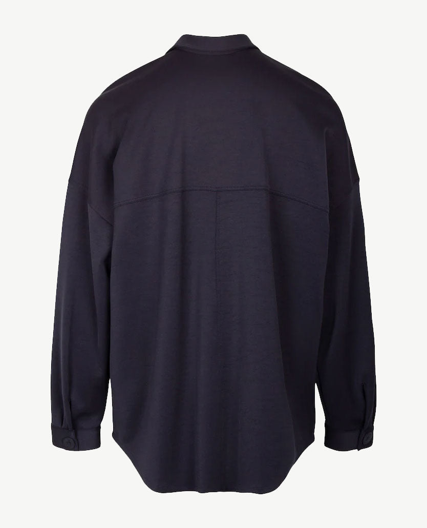 Erfo - Jasje  oversized - met kraag - Traveljersey - Marineblauw