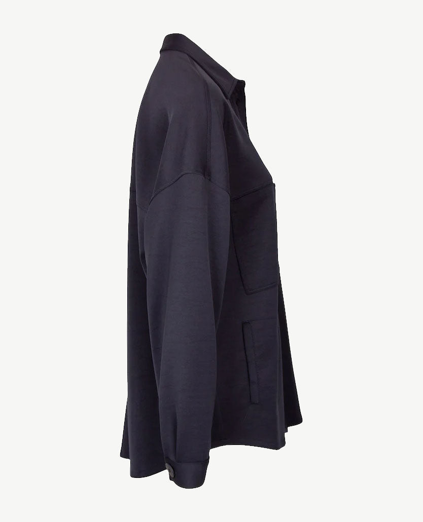 Erfo - Jasje  oversized - met kraag - Traveljersey - Marineblauw