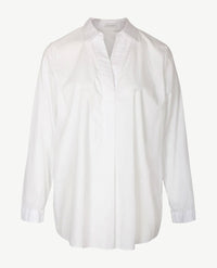 Erfo - Lange blouse  -  Kraag - Poplin - wit