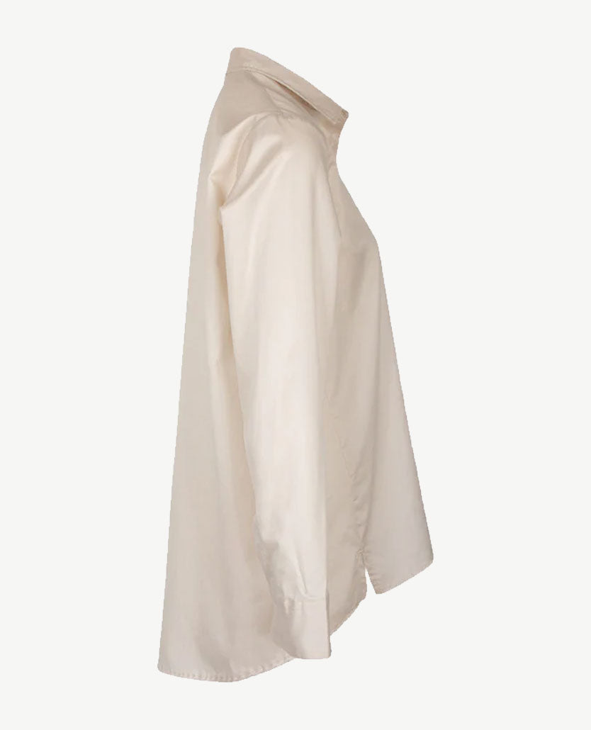 Eterna - Oversized blouse - Poplin  satijn - Licht beige