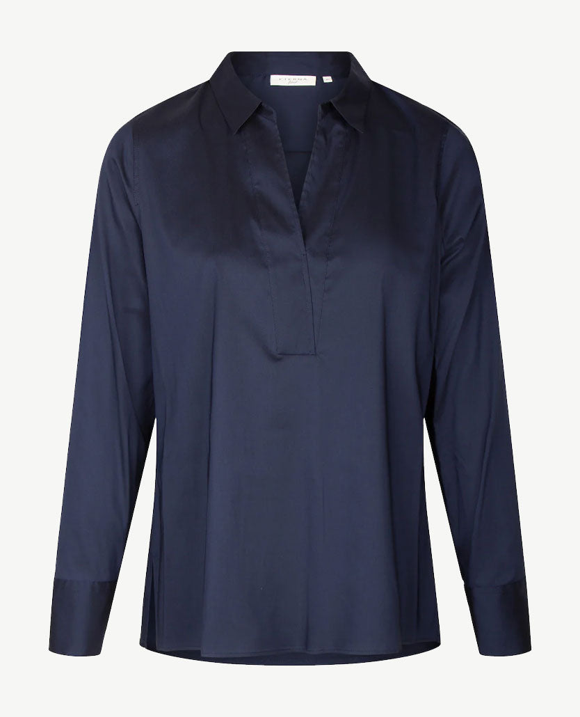 Eterna - Tuniek blouse - Poplin - Navy