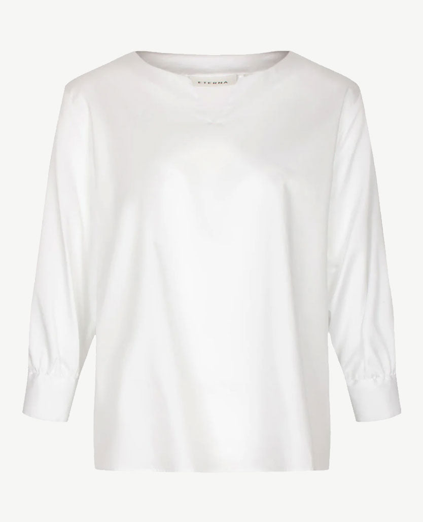 Eterna - Tuniekblouse - Satijnkatoen - Wit