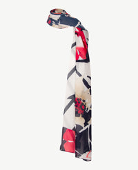 Frank Walder - Shawl - Voile - Navy, rood, beige en off-white