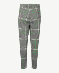 Frank Walder - Pantalon Jersey - Elastiek rondom - Ruit, wit, zwart en groen