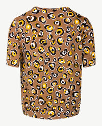 Frank Walder  - Blouson - Dessin panter, taupe, zwart, wit en geel