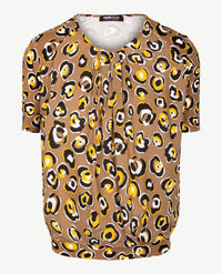 Frank Walder  - Blouson - Dessin panter, taupe, zwart, wit en geel