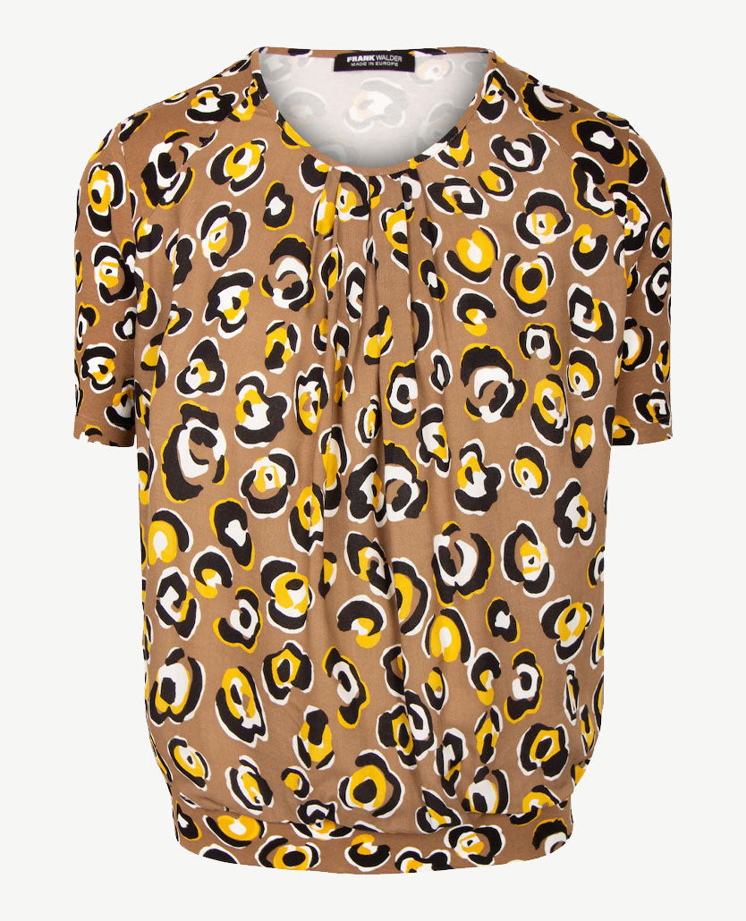Frank Walder  - Blouson - Dessin panter, taupe, zwart, wit en geel