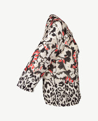 Frank Walder  - Blouson  met koordje - Rood, beige, zwart off-white