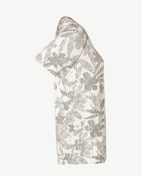 Frank Walder  - Blousontop - Dessin khaki met wit