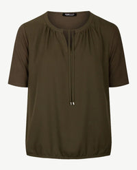 Frank Walder  - Blousontop met koordje - Khaki