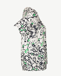 Frank Walder  - Blousontop - ronde hals - Bloemdessin wit met groen en navy