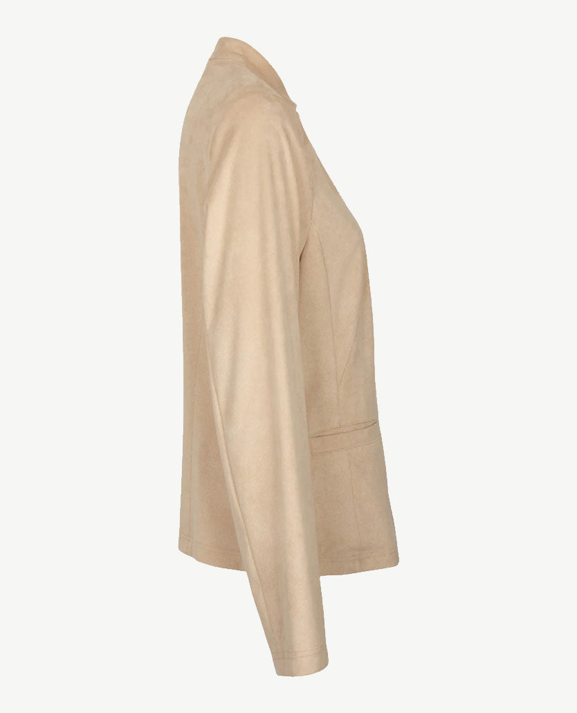 Frank Walder  - Jasje met rits - Vegan suède - Beige