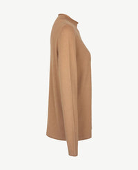 Frank Walder - Lichte pullover - Ronde hals - Camel