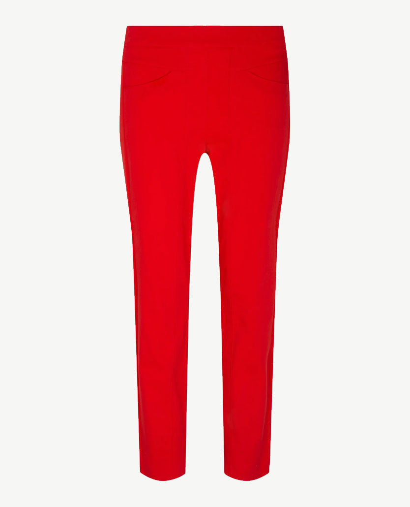 Frank Walder - Mia - Pantalon - Elastiek rondom - Enkelvrij - Rood