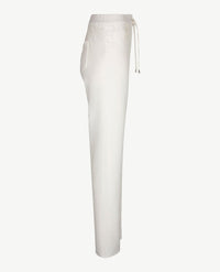 Frank Walder - Pantalon travel - Elastiek rondom met koordje - Off-white