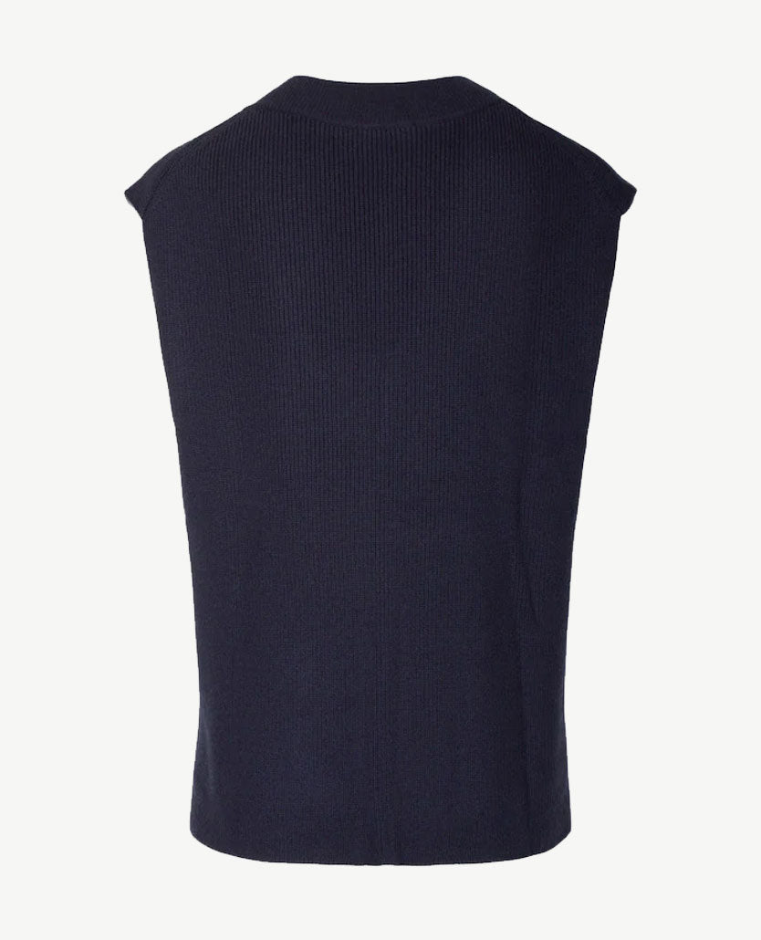 Frank Walder - Slipover met v-hals - Marineblauw