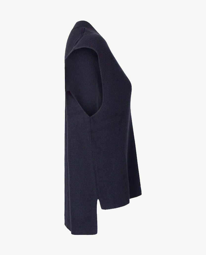 Frank Walder - Slipover met v-hals - Marineblauw