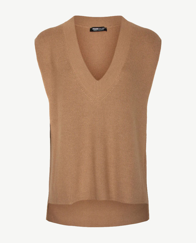 Frank Walder - Slipover v-hals - Camel