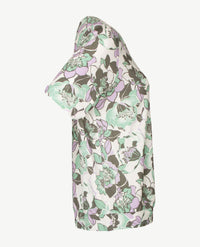 Frank Walder  - Top - Blouson - Bloem lila, khaki, wit en groen