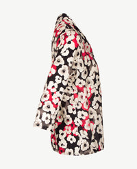 Frank Walder - Top coll - Beige, zwart en pinkrood
