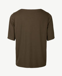 Frank Walder  - Top met boothals - Khaki