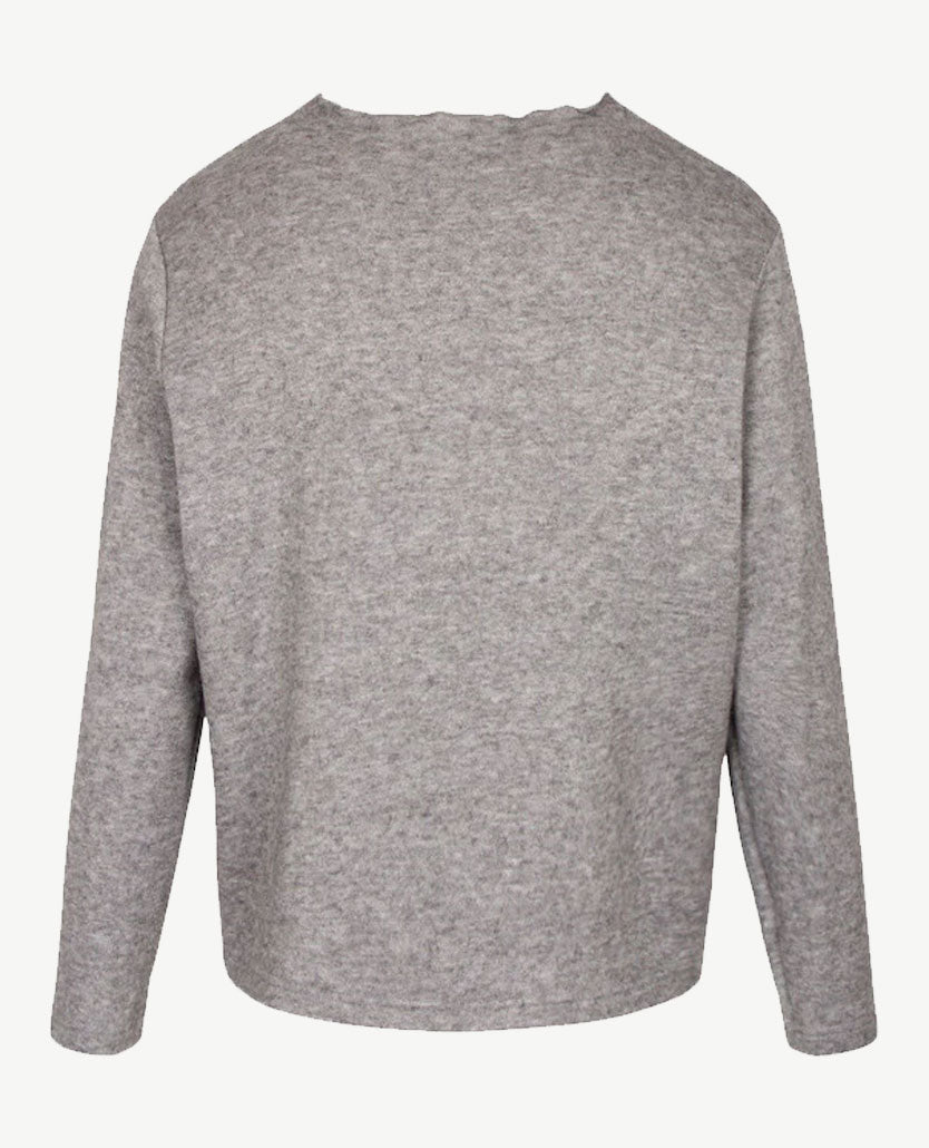 Frank Walder - Top/lichte pullover - ronde hals - Grijs mêlee