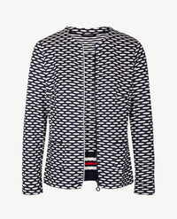 Frank Walder  - Top ronde hals - Navy, wit en rood
