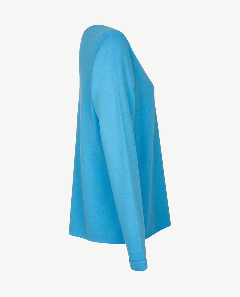 Gollé Haug - Pullover ronde boothals - Azuur