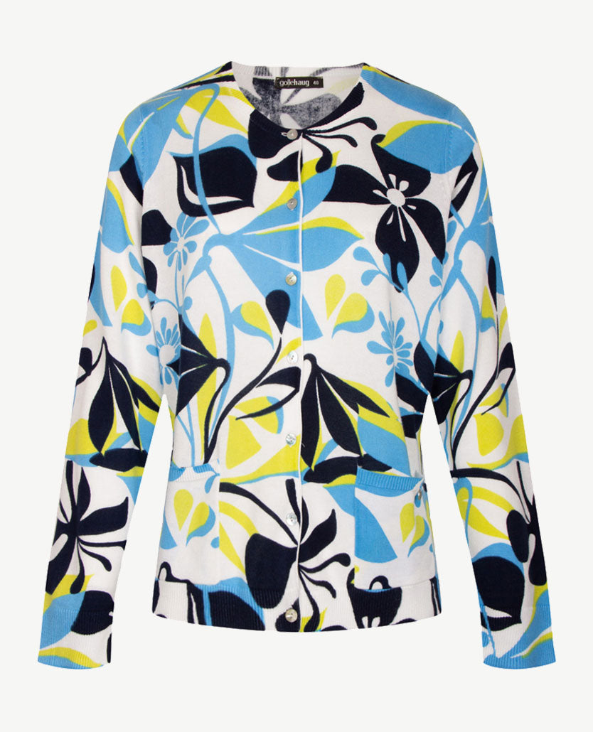 Gollé Haug - Vest - Blue, lime, navy en wit