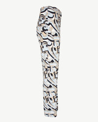 Gardeur - Elastiek rondom - Zene14 - Normale lengte - Dessin blue, beige, zwart en wit